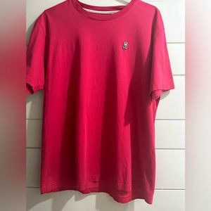 Psycho Bunny Shirt Mens Size XL 7 Dark Pink Short Sleeve Pima Cotton